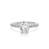 Martini Pave Solitaire Engagement Ring