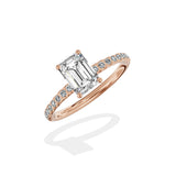 Martini Pave Solitaire Engagement Ring