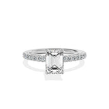 Martini Pave Solitaire Engagement Ring