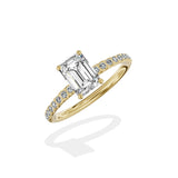 Martini Pave Solitaire Engagement Ring