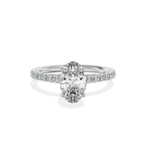 Martini Pave Solitaire Engagement Ring