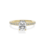 Martini Pave Solitaire Engagement Ring