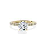 Martini Pave Solitaire Engagement Ring