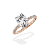 Martini Pave Solitaire Engagement Ring