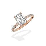 Martini Pave Solitaire Engagement Ring