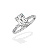 Martini Pave Solitaire Engagement Ring