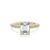 Martini Pave Solitaire Engagement Ring