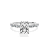 Martini Pave Solitaire Engagement Ring