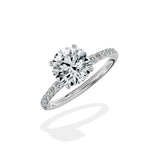 Martini Pave Solitaire Engagement Ring