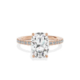 Martini Pave Solitaire Engagement Ring