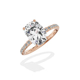 Martini Pave Solitaire Engagement Ring