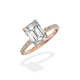 Martini Pave Solitaire Engagement Ring