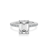 Martini Pave Solitaire Engagement Ring