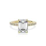 Martini Pave Solitaire Engagement Ring