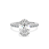 Martini Pave Solitaire Engagement Ring