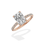 Martini Pave Solitaire Engagement Ring