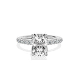 Martini Pave Solitaire Engagement Ring