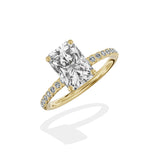 Martini Pave Solitaire Engagement Ring