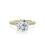 Martini Pave Solitaire Engagement Ring