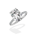 Martini Pave Solitaire Engagement Ring