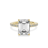 Martini Pave Solitaire Engagement Ring