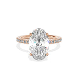 Martini Pave Solitaire Engagement Ring