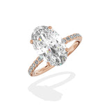 Martini Pave Solitaire Engagement Ring