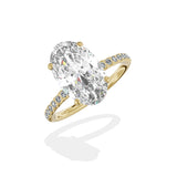 Martini Pave Solitaire Engagement Ring