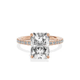 Martini Pave Solitaire Engagement Ring