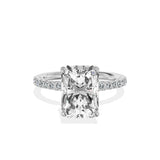 Martini Pave Solitaire Engagement Ring