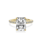 Martini Pave Solitaire Engagement Ring