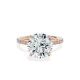 Martini Pave Solitaire Engagement Ring