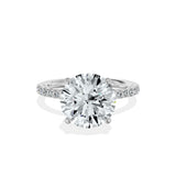 Martini Pave Solitaire Engagement Ring