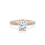 Classic Pave Solitaire Engagement Ring