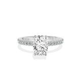 Classic Pave Solitaire Engagement Ring