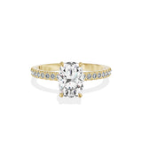 Classic Pave Solitaire Engagement Ring