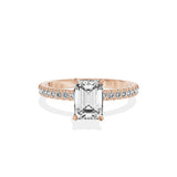 Classic Pave Solitaire Engagement Ring