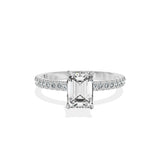 Classic Pave Solitaire Engagement Ring