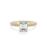 Classic Pave Solitaire Engagement Ring