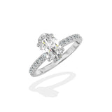 Classic Pave Solitaire Engagement Ring