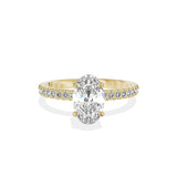 Classic Pave Solitaire Engagement Ring