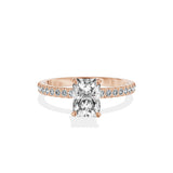 Classic Pave Solitaire Engagement Ring