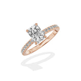 Classic Pave Solitaire Engagement Ring