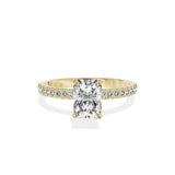 Classic Pave Solitaire Engagement Ring