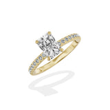 Classic Pave Solitaire Engagement Ring