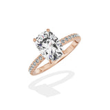 Classic Pave Solitaire Engagement Ring