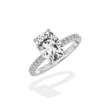 Classic Pave Solitaire Engagement Ring