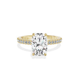 Classic Pave Solitaire Engagement Ring