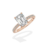 Classic Pave Solitaire Engagement Ring