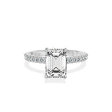 Classic Pave Solitaire Engagement Ring